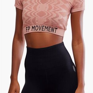 NWT Free People x FP Movement Run The Distance Workout Top - Petal Combo XS/S